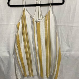 Sleeveless Dress - Size S - Linen Spaghetti Strap Mini